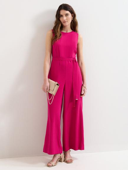 Phase Eight Marta Open Back Jumpsuit, Fuchsia, Fuchsia