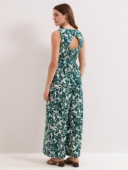 Phase Eight Petite Marta Leaves Jumpsuit, Green - view 2, Green