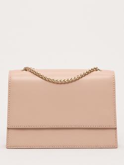 Phase Eight Chain Handle Pure Leather Clutch Bag, Neutral, Neutral