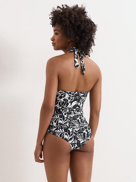 Phase Eight Stitch Detail Tankini Bottoms, Black/Ivory - view 2, Black/Ivory