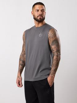 Gym King Stoic Esja Cotton Regular Fit Jersey Vest, Onyx Grey