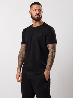 Gym King Stoic Cotton Rich Muscle Fit Short Sleeve T-Shirt, Volcanic Black