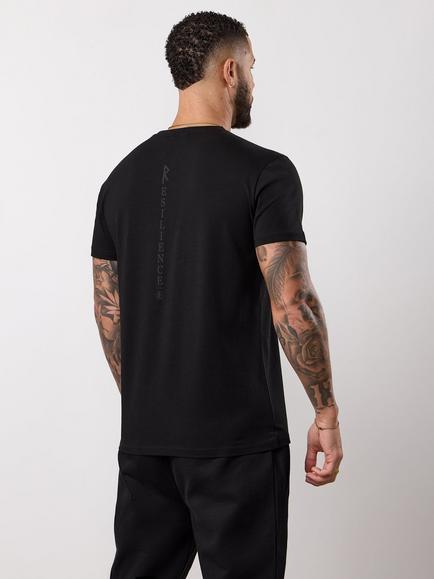Gym King Stoic Cotton Rich Muscle Fit Short Sleeve T-Shirt - view 2, Volcanic Black