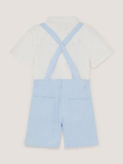 Monsoon Kids' Theo Shirt, Bow Tie and Shorts Set, Blue - view 2, Blue