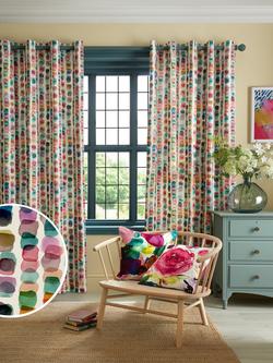 bluebellgray Tobermory Pair Lined Eyelet Curtains, Multi - view 2, Multi