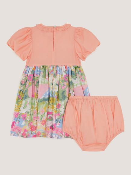 Monsoon Baby Bunny Dress Set, Yellow/Multi - view 2, Yellow/Multi