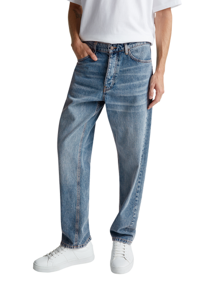 Benetton Loose Fit Denim Jeans, Light Blue, Light Blue