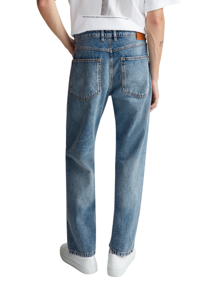 Benetton Loose Fit Denim Jeans, Light Blue - view 2, Light Blue