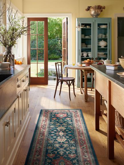 Ruggable Calabria Rug - view 2, Navy/Cayenne