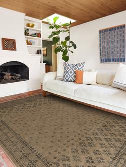 Ruggable Fernanda Rug, Black/Tan - view 2, Black/Tan