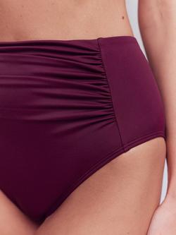 Boden Kythira Ruched Bikini Bottoms - view 2, Plum