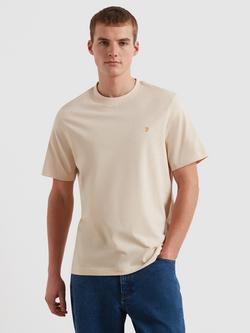 Farah Cotton Regular Fit Short Sleeve T-Shirt, Birch Grey Marl