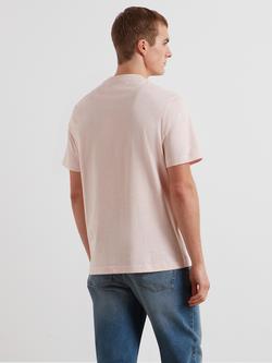 Farah Cotton Regular Fit Short Sleeve T-Shirt - view 2, Floral Pink Marl
