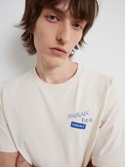 Farah Tilsworth Cotton Regular Fit Short Sleeve Graphic T-Shirt - view 2, Ecru