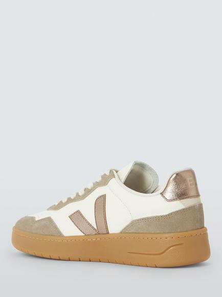 VEJA V-90 Lace Up Trainers, Pure Bronze Natural - view 2, Pure Bronze Natural