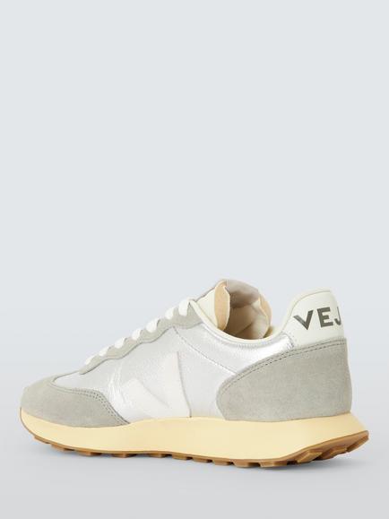 VEJA Rio Branco II Leather Lace Up Trainers, Silver Oxford Grey White - view 2, Silver Oxford Grey White