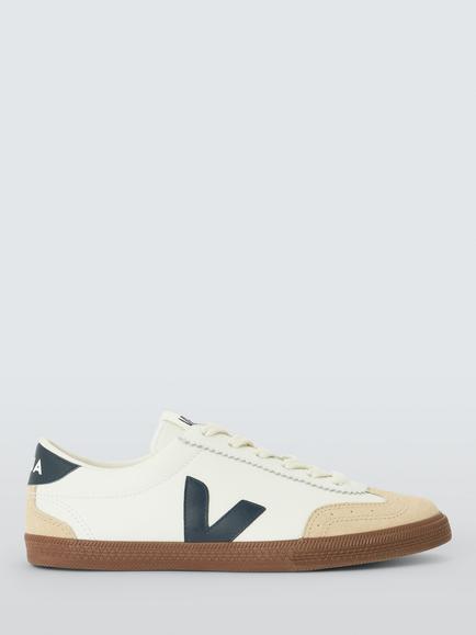 VEJA Volley Leather Trainers, White Nautico Bark, White Nautico Bark