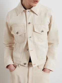 Farah Montoya Archive Denim Trucker Jacket, Ecru - view 2, Ecru