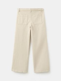 Mango Kids' High Rise Wide Leg Belted Trousers, Taupe - view 2, Taupe
