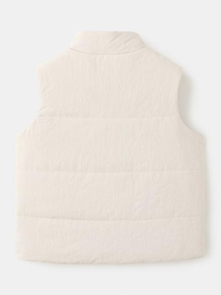 Mango Kids' Quilted Gilet, Ice - view 2, Ice