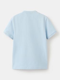 Mango Kids' Collarless Polo Shirt, Sky Blue - view 2, Sky Blue