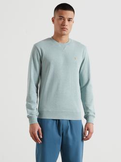 Farah Cotton Sweatshirt, Green Mist Marl, Green Mist Marl