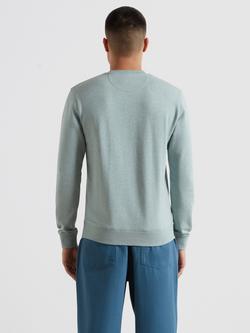 Farah Cotton Sweatshirt, Green Mist Marl - view 2, Green Mist Marl