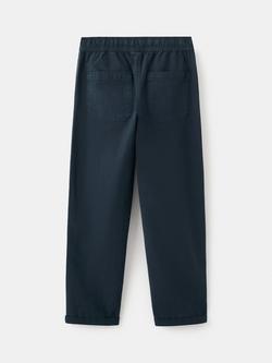 Mango Kids' Straight Fit Trousers - view 2, Navy