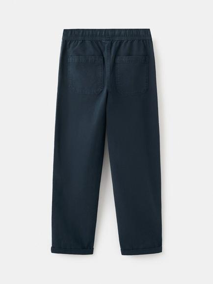 Mango Kids' Straight Fit Trousers - view 2, Navy