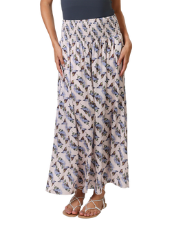 Traffic People Aurora Hummingbird Maxi Skirt, Cream, Cream