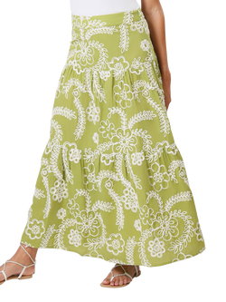 Traffic People Serenity Sandrine's Smile Maxi Skirt, Green, Green