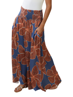 Traffic People Aurora Full Bloom Trousers, Blue/Multi, Blue/Multi