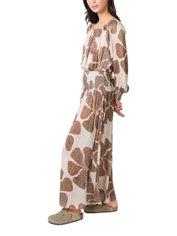 Traffic People Full Bloom Midi Dress, Cream - view 2, Cream