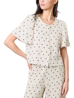 Traffic People Daisy Spanish Harlem Top, Cream/Black, Cream/Black