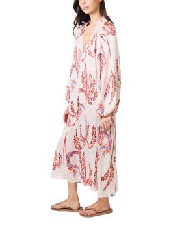 Traffic People Milo Birds of a Feather Dress, Cream - view 2, Cream