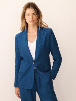 NRBY Freddie Pure Linen Jacket, Indigo