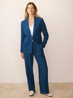 NRBY Freddie Pure Linen Jacket - view 2, Indigo