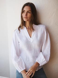 NRBY Mara Pure Linen Shirt, White - view 2, White