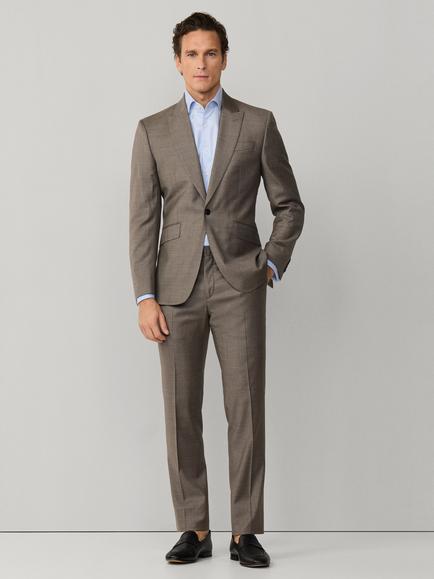 Hackett London Pure Wool Twill Suit, Navy, Taupe Beige