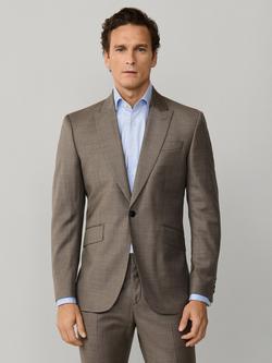 Hackett London Pure Wool Twill Suit, Navy - view 2, Taupe Beige
