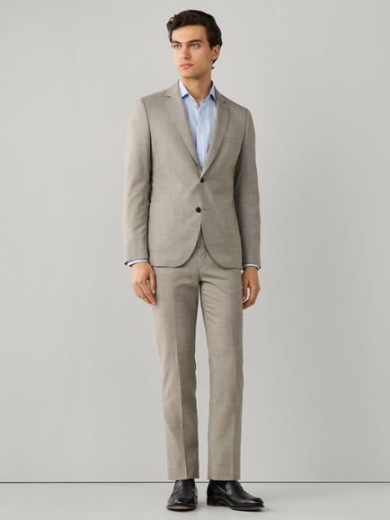 Hackett London Belgravia Block Single Breasted Wool Suit, Taupe Beige, Taupe Beige