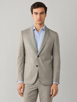 Hackett London Belgravia Block Single Breasted Wool Suit, Taupe Beige - view 2, Taupe Beige