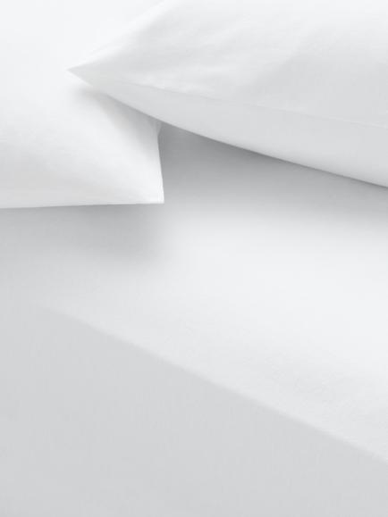 John Lewis Warm & Cosy Brushed Cotton Deep Fitted Sheet, White