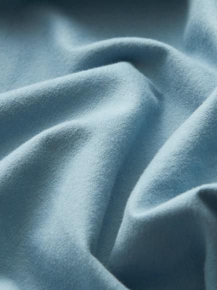 John Lewis Warm & Cosy Brushed Cotton Deep Fitted Sheet - view 2, Nordic Blue