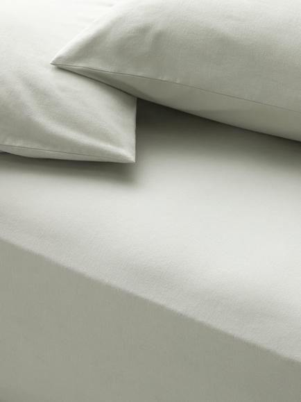 John Lewis Warm & Cosy Brushed Cotton Deep Fitted Sheet, Pebble Grey