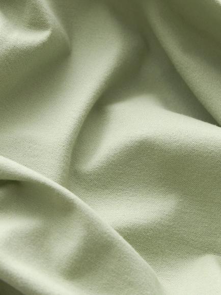 John Lewis Warm & Cosy Brushed Cotton Deep Fitted Sheet - view 2, Apple Green