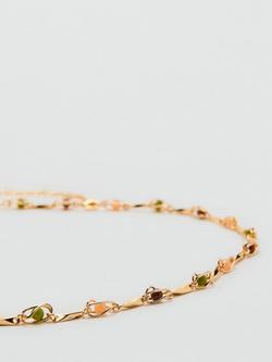 Mango Beaded Link Belt, Gold - view 2, Gold