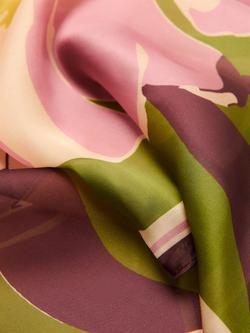 Mango Graphic Floral Square Scarf, Pink - view 2, Pink