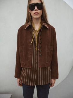 Mango Lightweight Crinkle Wrap Scarf, Set of 2, Brown - view 2, Brown