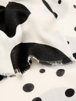 Mango Polka Dot Wrap Scarf, Raw - view 2, Raw